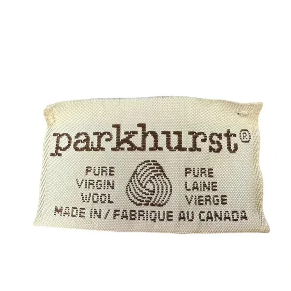 Parkhurst Vintage Wool V Neck Grandpa Brown Knit Sweater Size Small - Picture 7 of 7